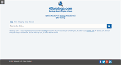 Desktop Screenshot of 4saratoga.com